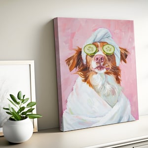 Presentes de Duck Tolling Retriever da Nova Escócia, Duck Toller Dog Spa, presentes para tratadores de cães, impressões, tela, arquivo digital, pôster, pintura, arte de parede de cachorro