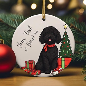 Black Labradoodle Ornament Etsy UK