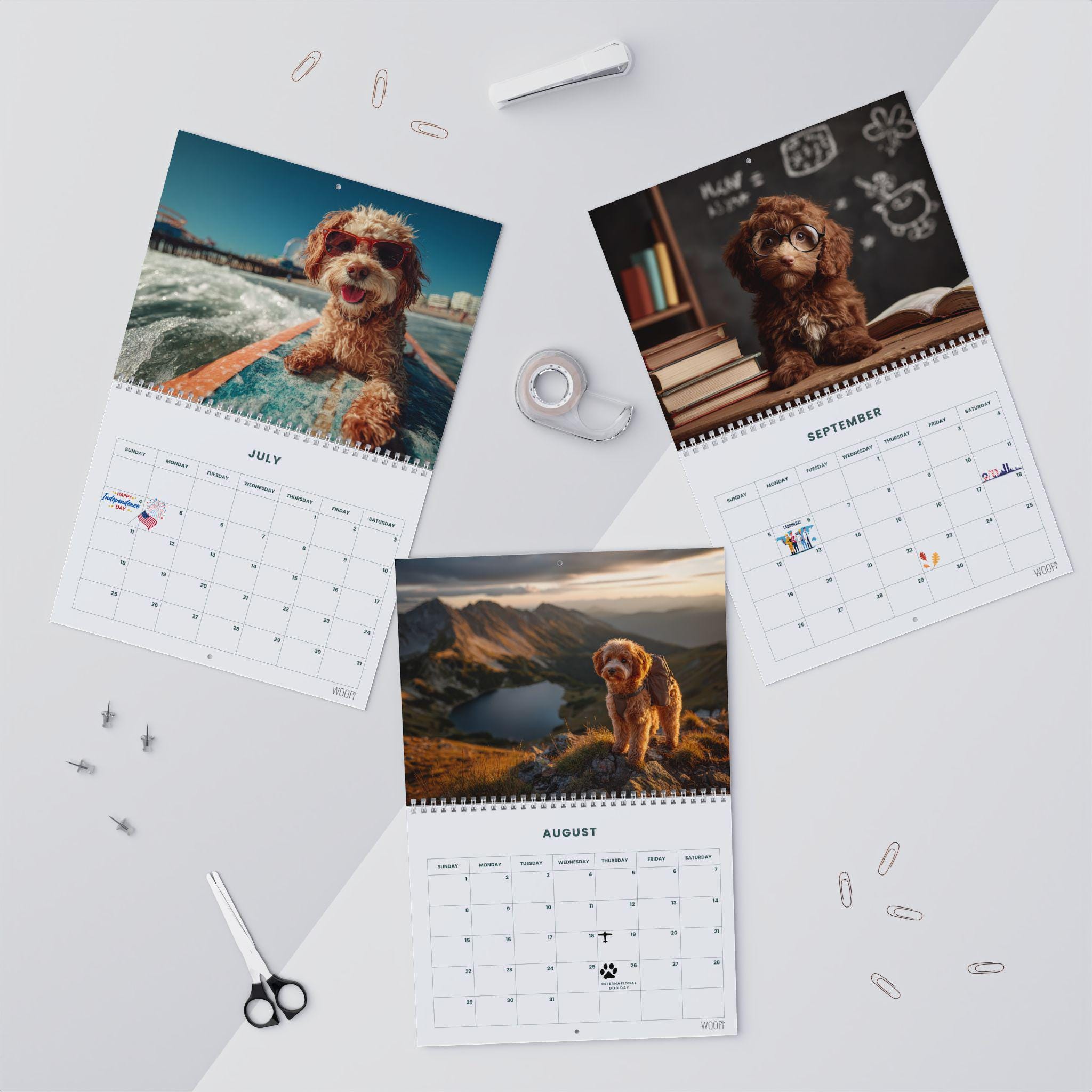 Cavapoo Dog Calendar 2027 : Desktop and Wall Calendar Options, Supports ...