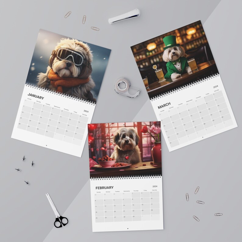 Havanese Calendar 2024 Havanese Wall Calendar Gift 12 Month - Etsy