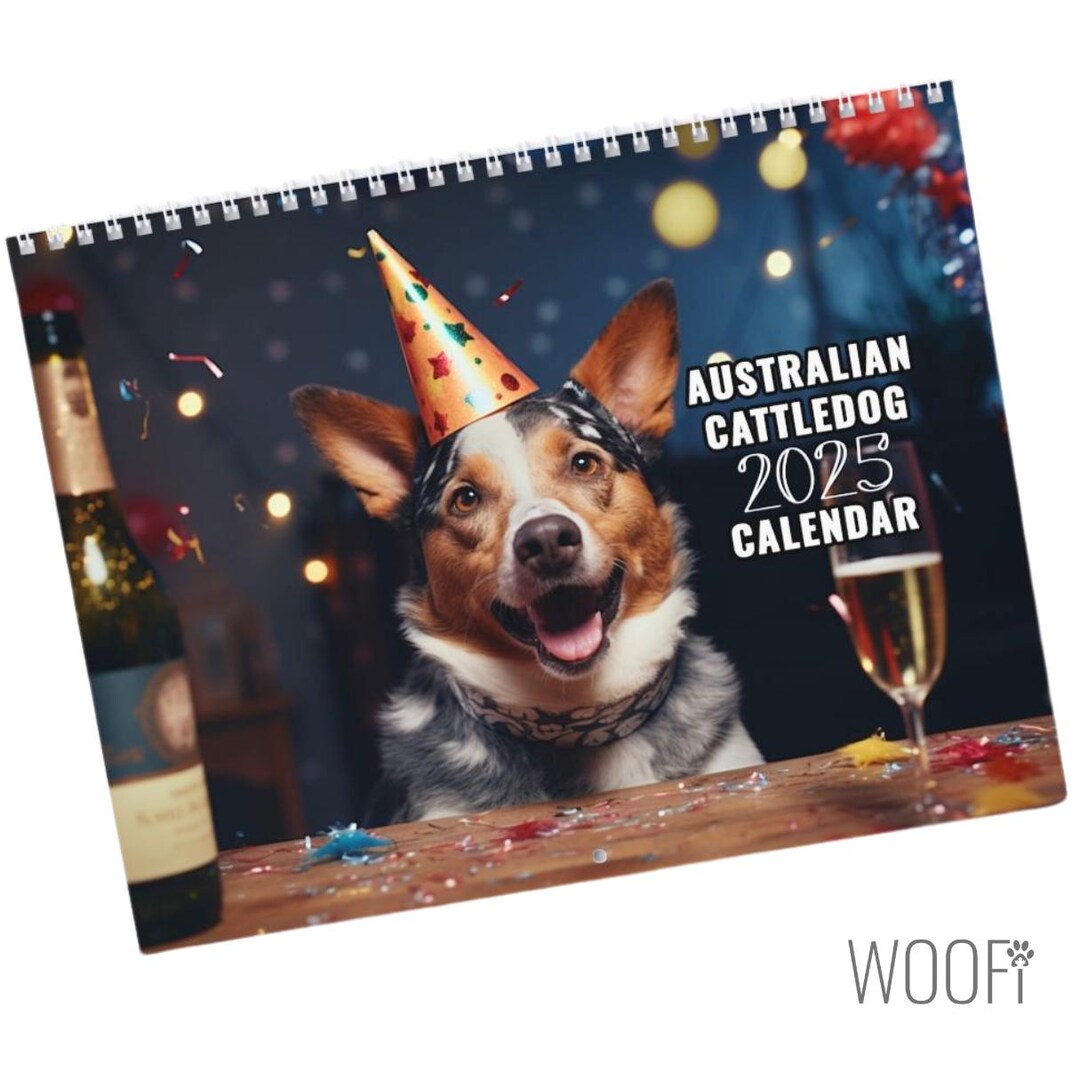 Australian Cattle Dog Calendar 2025, 12 Month Hanging Wall Calendar