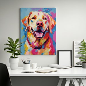 Labradorpresenter Pop Art-tryck, Labrador-kanvas, digital fil, Labrador-affisch, konsttryck, Labradormålning, hundväggkonst, Labradorhundälskare bild 6
