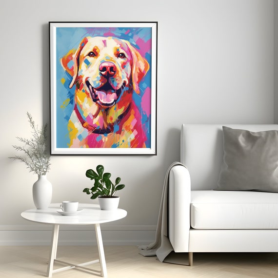 Labrador Gifts Pop Art Prints, Labrador Canvas, Digital File, Labrador Poster Art Print, Labrador Painting, Dog Wall Art, Labrador dog lover