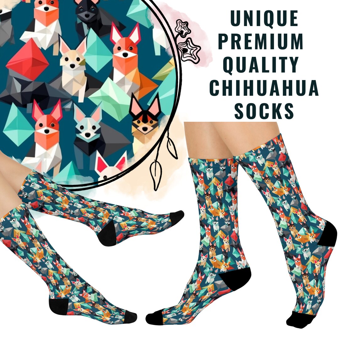 Chihuahua Gifts Socks Chihuahua Socks Chihuahua Dog Premium Etsy