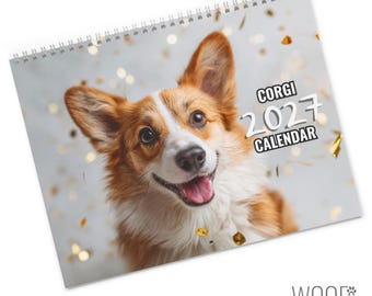 Corgi Dog Calendar 2027 : Desktop and Wall Calendar options, Supports Shelters