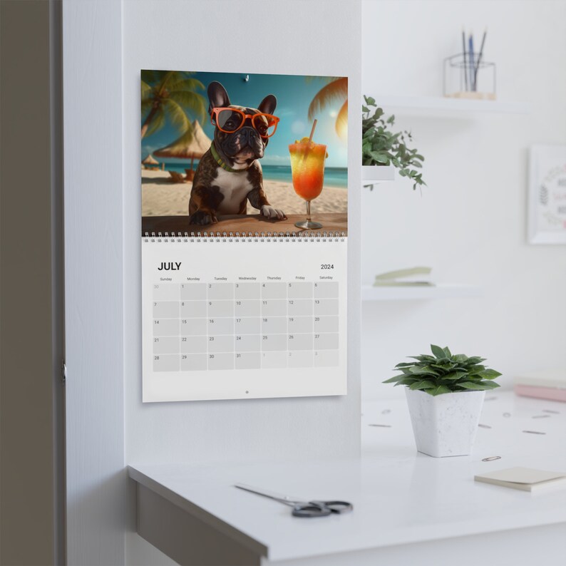 French Bulldog Calendar 2024 Frenchie Wall Calendar Gift 12 - Etsy