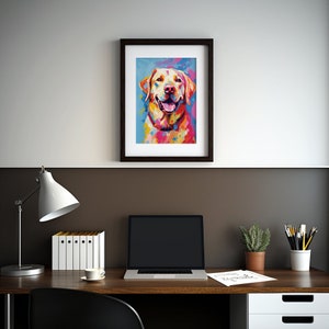 Labradorpresenter Pop Art-tryck, Labrador-kanvas, digital fil, Labrador-affisch, konsttryck, Labradormålning, hundväggkonst, Labradorhundälskare bild 4
