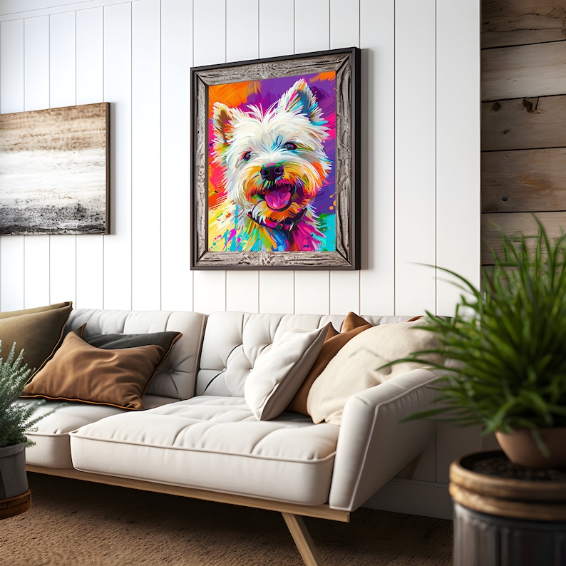 Westie Dog Gifts Pop Art Prints, Westie Dog Canvas, Digital File