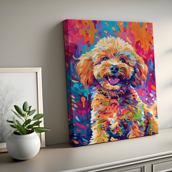 Poochon Gifts Pop Art Prints Poochon Canvas Digital File Poochon Poster Art Print Poochon Painting Dog Wall Art Birthday Gifts Etsy UK