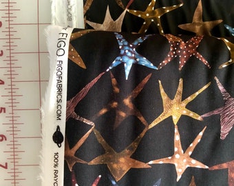 Galaxies Celestial Star Rayon by Figo Fabrics