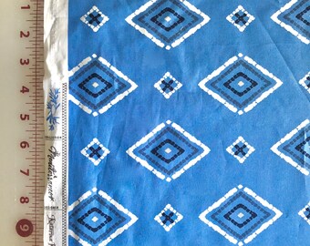 Blue Diamond Geometric Print Quilting Cotton