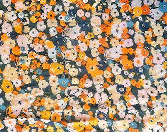 Mini Floral Print Organic Cotton Batiste for Dresses or Drapes