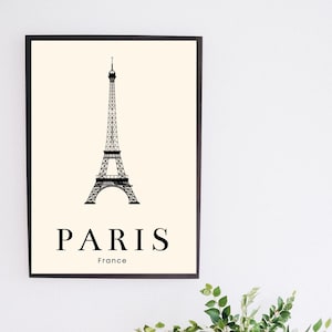 Paris, France, Eiffel Tower, Eiffel Tower, sightseeing beige black digital download
