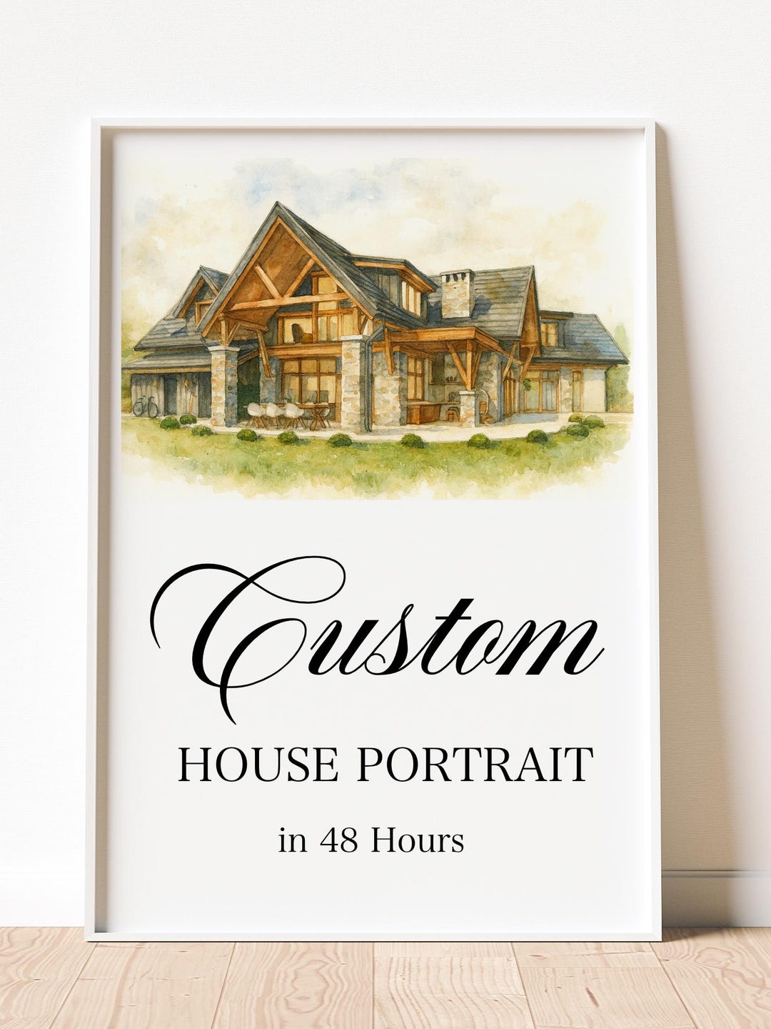 Watercolor House Portrait | Custom Home Illustration | Personalized ...