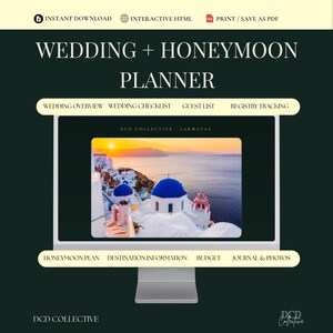 Interactive Wedding + Honeymoon Planner | HTML App (Digital Download)