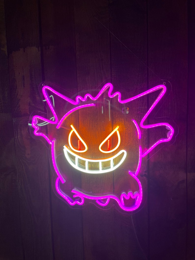 Gengar Anime Neon Sign Pokemon Gengar Neon Lights / Game Etsy