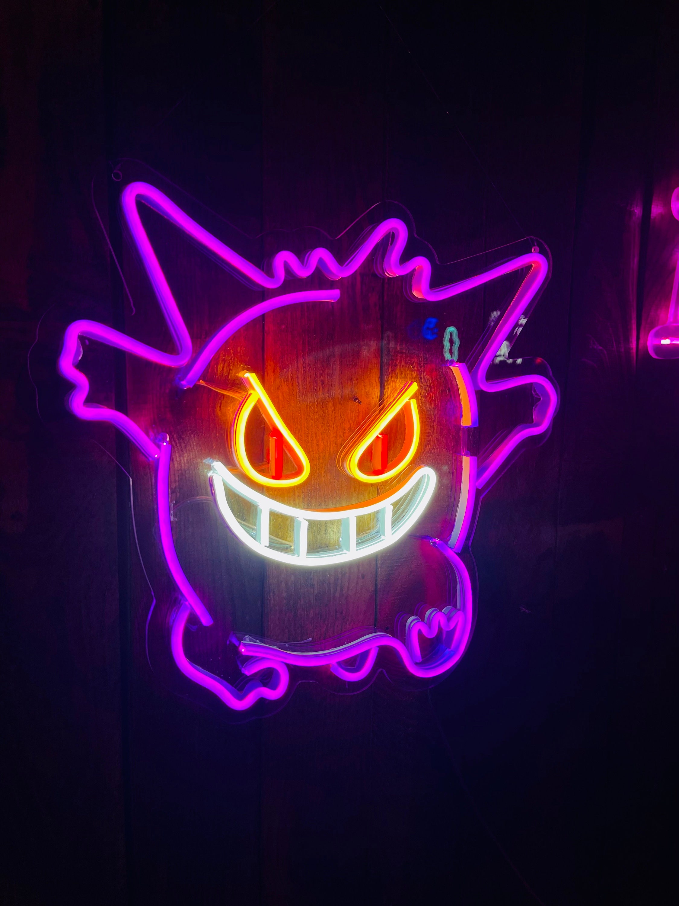 Gengar Anime Neon Sign Pokemon Gengar Neon Lights / Game Etsy