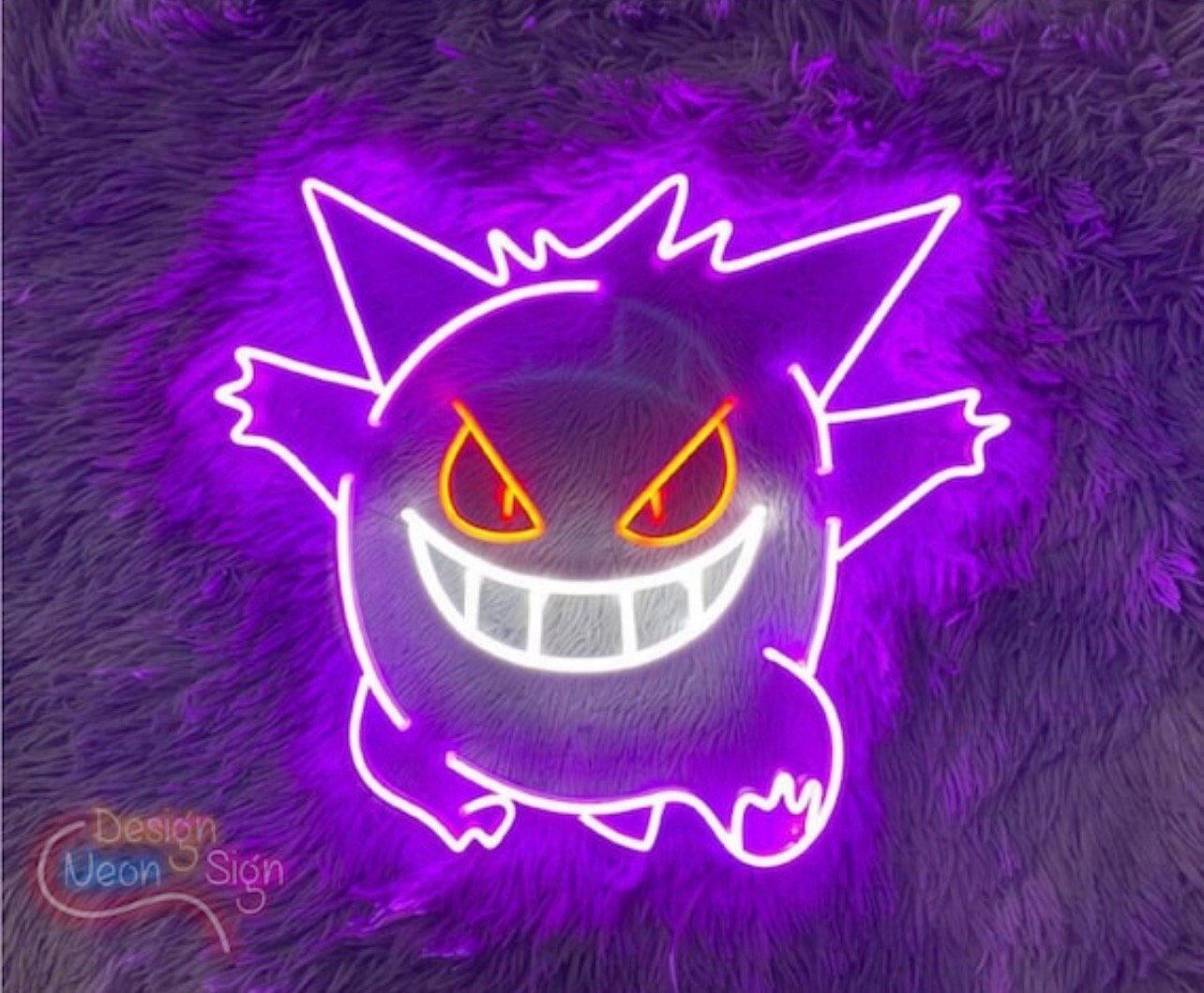 Gengar Anime Neon Sign Pokemon Gengar Neon Lights / Game Etsy