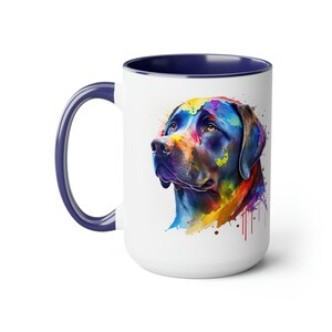 Lab Labrador Retriever Colorful Coffee Mugs, 15oz