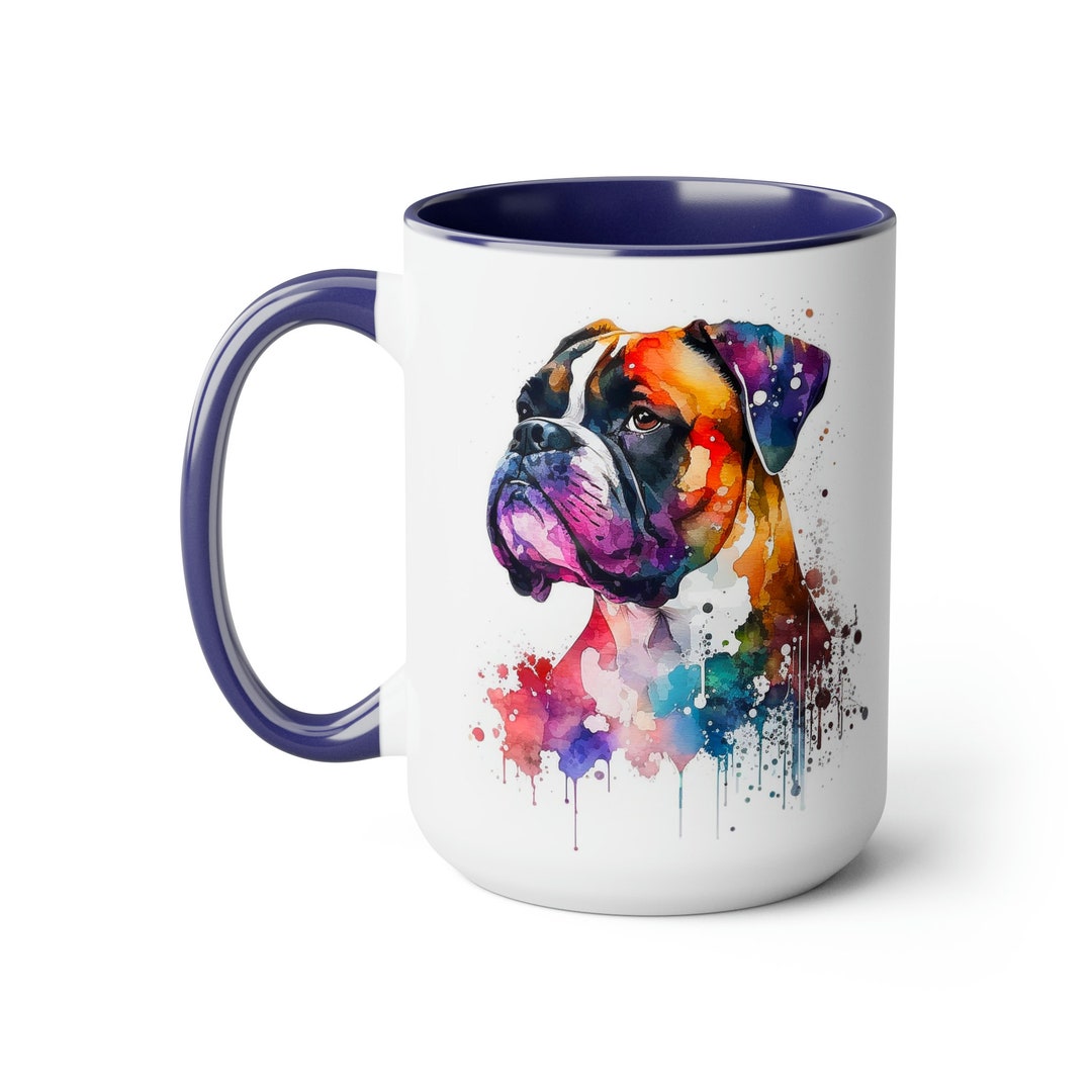 Boxer Dog Breed Colorful Coffee Mugs, 15oz Etsy