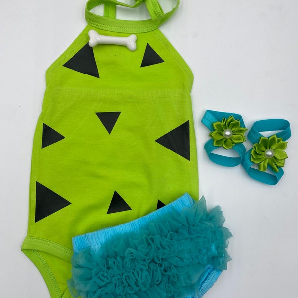 Pebbles Baby Costume, soft and comfortable baby girl costume.