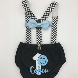 Happy dude one Theme Smash the Cake Outfit Boy Birthday Outfit .