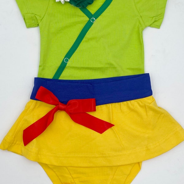 Mulan baby Costume, soft and comfortable baby girl costume, Mulan baby Princess inspired.