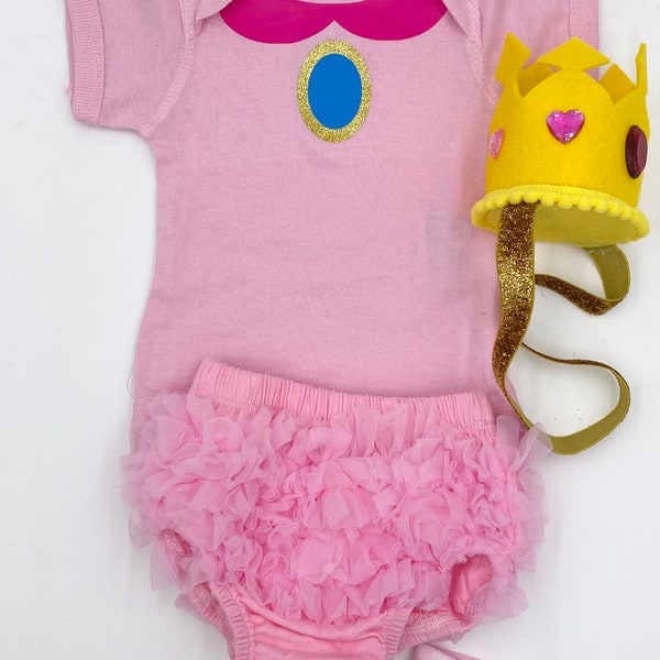 Baby Peach Princess Costume, soft and comfortable baby girl costume, Peach baby Princess.