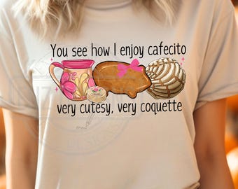 Coquette Cafecito and Conchas PNG, Pan Dulce Clipart (Digital Download)