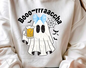 Boo rracha blue bow PNG, Halloween costume, Latino halloween, Funny Shirt, Mexican, Spanish Halloween, Comadre Crew