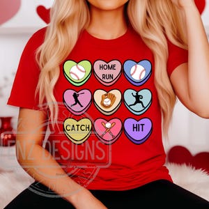 Baseball Hearts Png, Valentine Baseball PNG, Cute Baseball Png, Pink Baseball Shirt Design, Valentines Day, Baseball Team Png