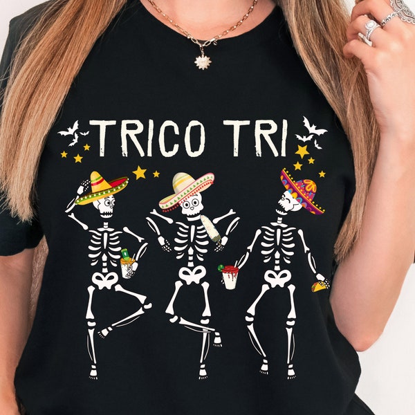 Trico Tri PNG, Halloween costume, Latina halloween, Funny Shirt, Mexican, Spanish Halloween, Comadre Crew, Calavera, TrikoTri, Spooky