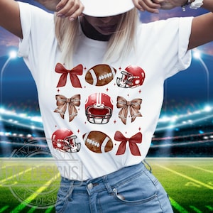 Red Football Coquette Bow Png, Red Football Png, Football Coquette Bow, American Football, Coquette Bow, Football Png, Team Red Bow Png