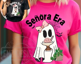 Senora Era Cute Ghost Png, Halloween Png, Latino Halloween, Funny, Mexican, Spanish Halloween, Comadre Crew, Senora Era Ghost, TrikoTri