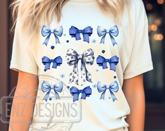 Laço Azul Coquette PNG, Design de Laços Azuis PNG, Menina Feminina PNG, PNG em Alta, Design de Camiseta Coquette na Moda, Laços Azuis Coquette, Menina Coquette