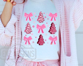 Coqueta Navidad rosa PNG, Árbol de Navidad rosa Png, Lazo rosa, Lazo navideño, Diseño navideño de moda, Navidad rosa Png