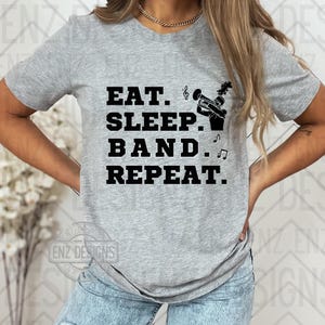 Band png, Marching Band, mascot digital download, Eat sleep band repeat instant download, Marching band school spirit png file