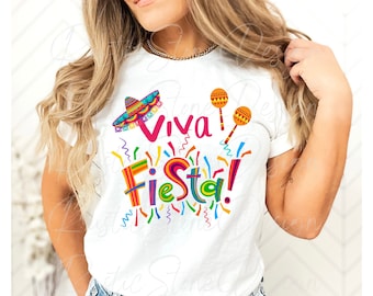 Viva Fiesta PNG, Cinco de Mayo Sublimation Design (Digital Download)