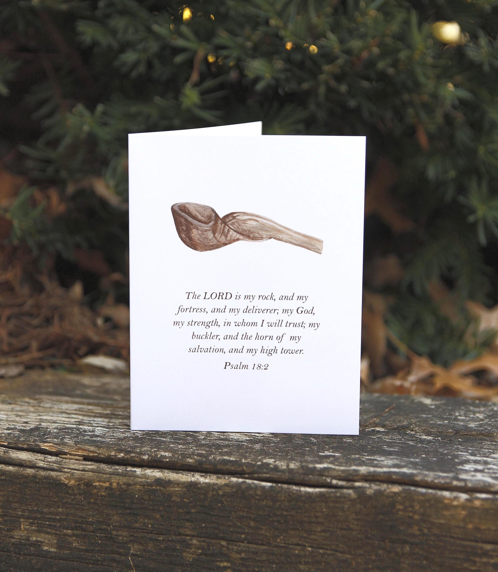 Shofar Scriptures Shofar Scripture Notecard: Single Watercolor Notecard With KJV Bible ...