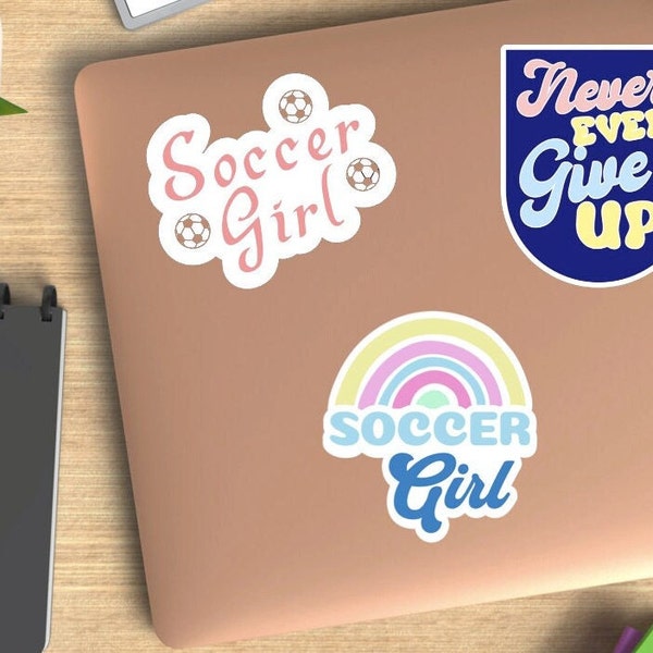 Fútbol Fútbol Mamá Café Temporada de Fútbol Amor EE.UU. Mujeres Niñas Calcomanía Impresión Posters Pegatinas