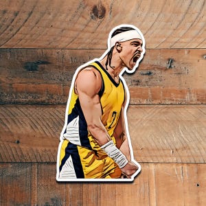 Illustrierte lustige realistische Cartoon-Stil Basketball-Aufkleber