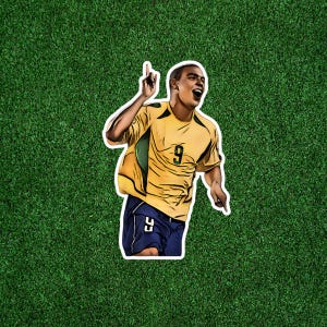 Illustration realistic cartoon style soccer Football vinyl glossy matte stickers