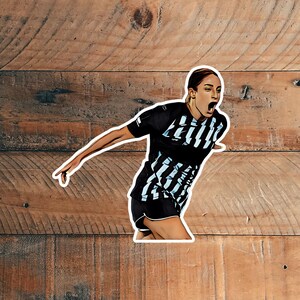 Illustration realistic cartoon style soccer womans football stickers