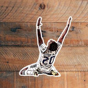 Illustration realistic cartoon style vinyl soccer Football vinyl glossy matte stickers