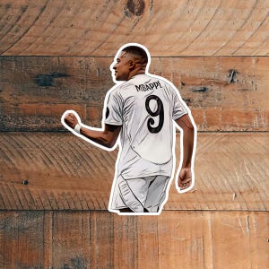 Illustration realistic cartoon Spain France football soccer vinyl stickers
