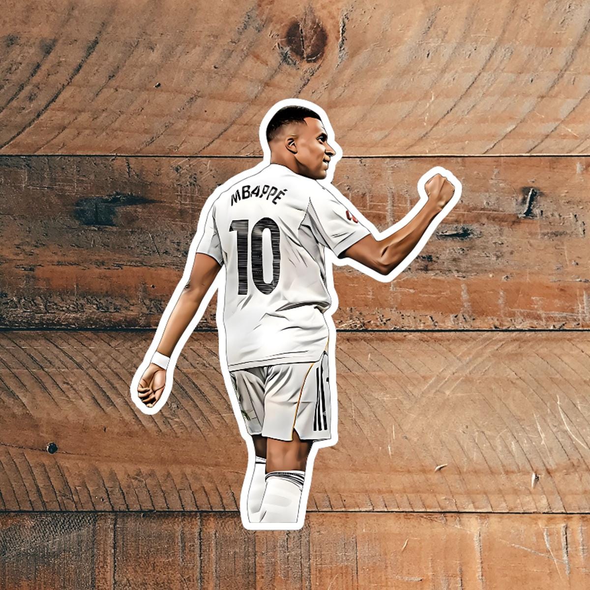 Illustration realistic cartoon Spain France football soccer vinyl stickers