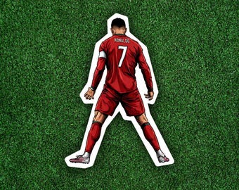 Soccer Cartoon Realistic Football Comic Style Illustration Vinyl Glossy Matte stickers