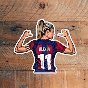 Illustrated Realistic Cartoon Spanish Womans Football Soccer Vinyl Stickers