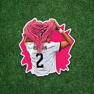 Illustration Cartoon Realistic Women's soccer Football Sport Stickers