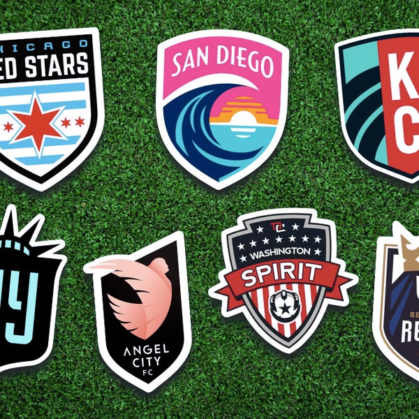 US Women's Soccer Football Angel San Diego Reign Gotham Washington Kansas Current Water Resistant Decal Sticker